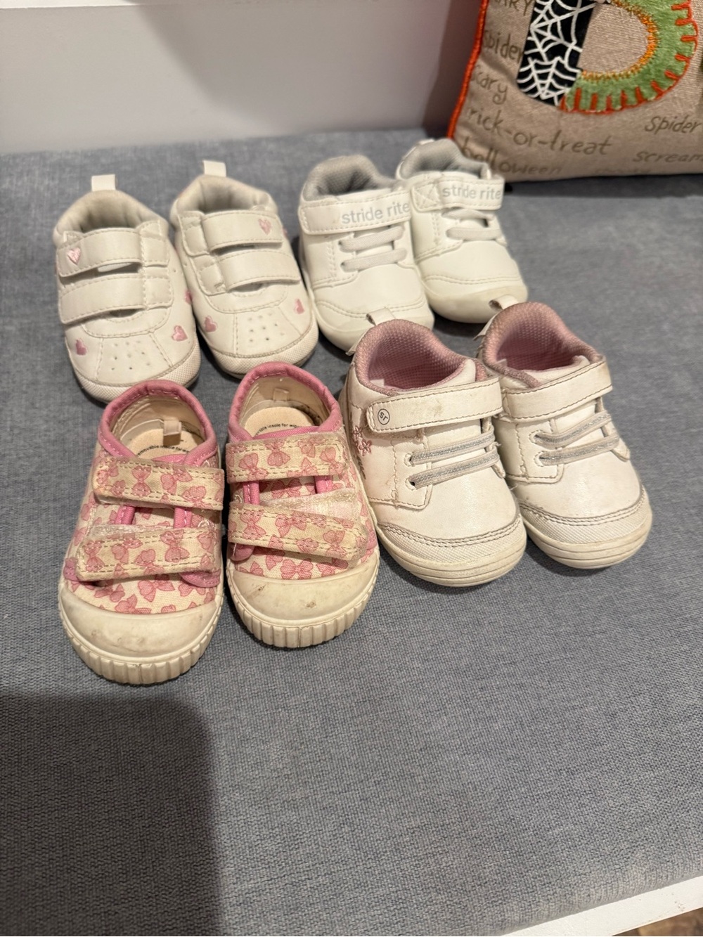 Stride Rite White and Pink Infant/Toddler Sneakers Pack